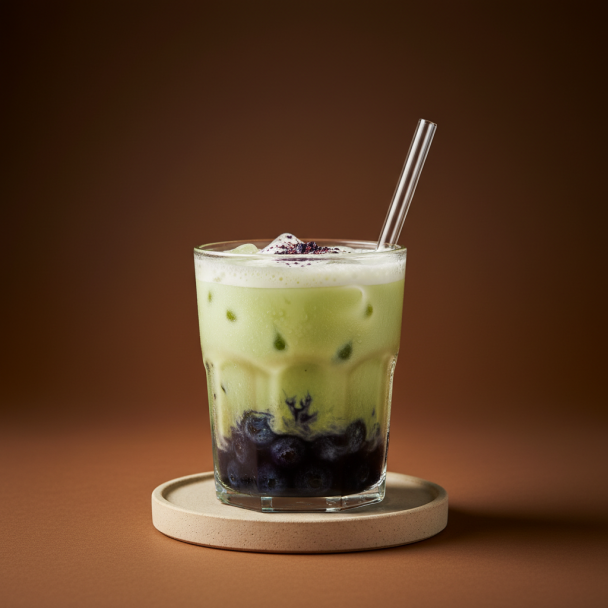 Iced Blueberry Matcha